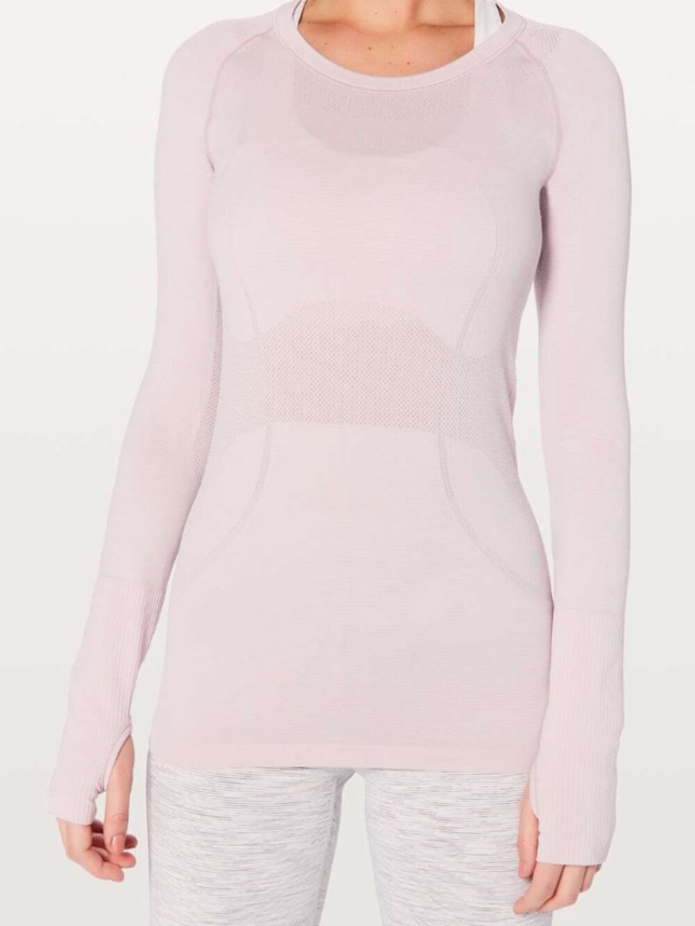 ⬇️ Lululemon Swiftly Tech Long Sleeve Porcelain Pink Size 8 - Picture 10 of 10